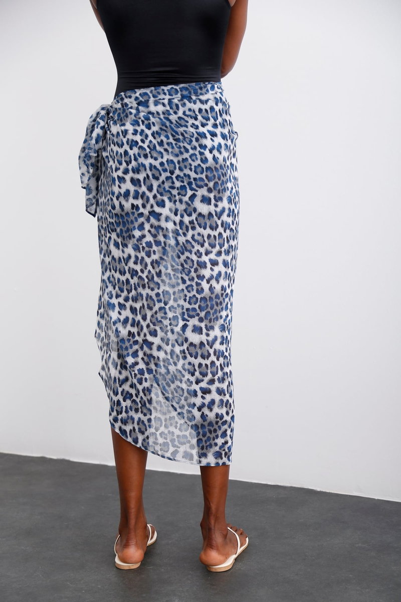 Mavi Leopar Maxi Pareo 