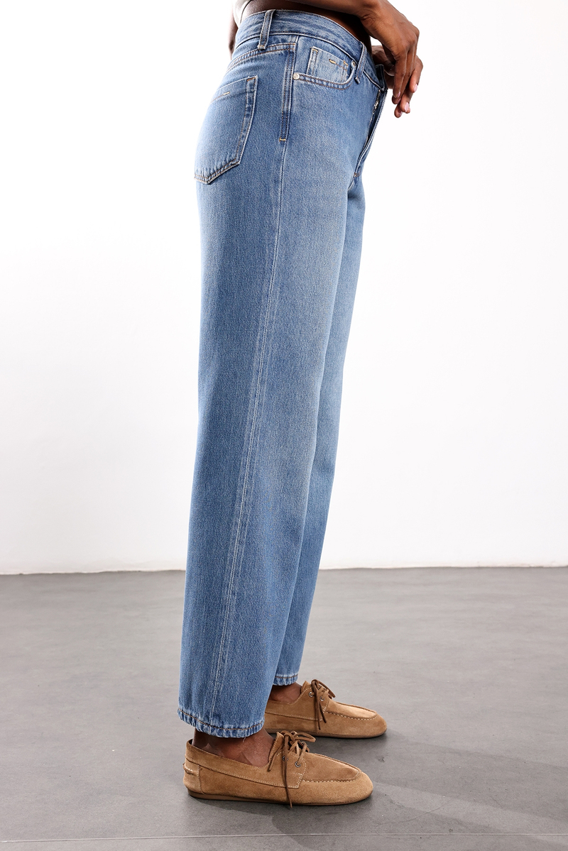 Mavi Longline Düz Kesim Jean 