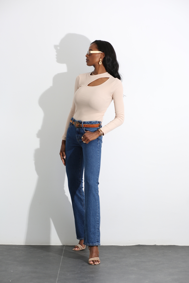 Mavi Orta Bel Wide Leg Jean 