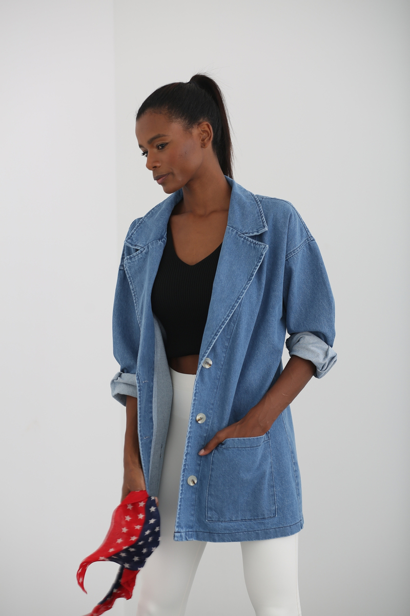 Mavi Oversize Jean Ceket 6499