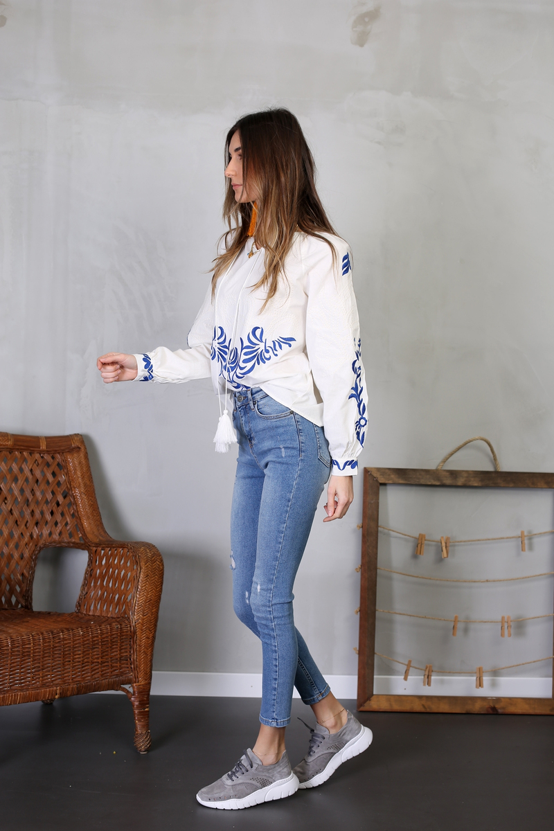 Mavi Tint Yıkamalı Jean