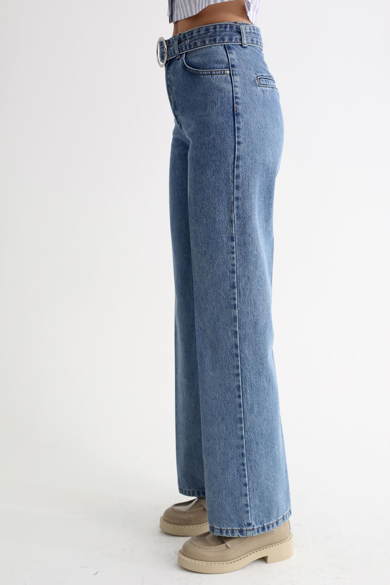 Mavi Ultra Yüksek Bel Wide Leg Jean K22933