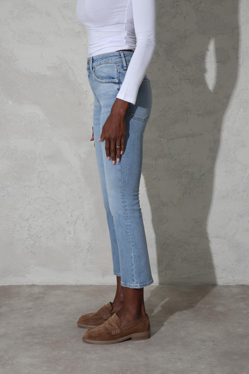 Mavi Yüksek Bel Flare Jean 
