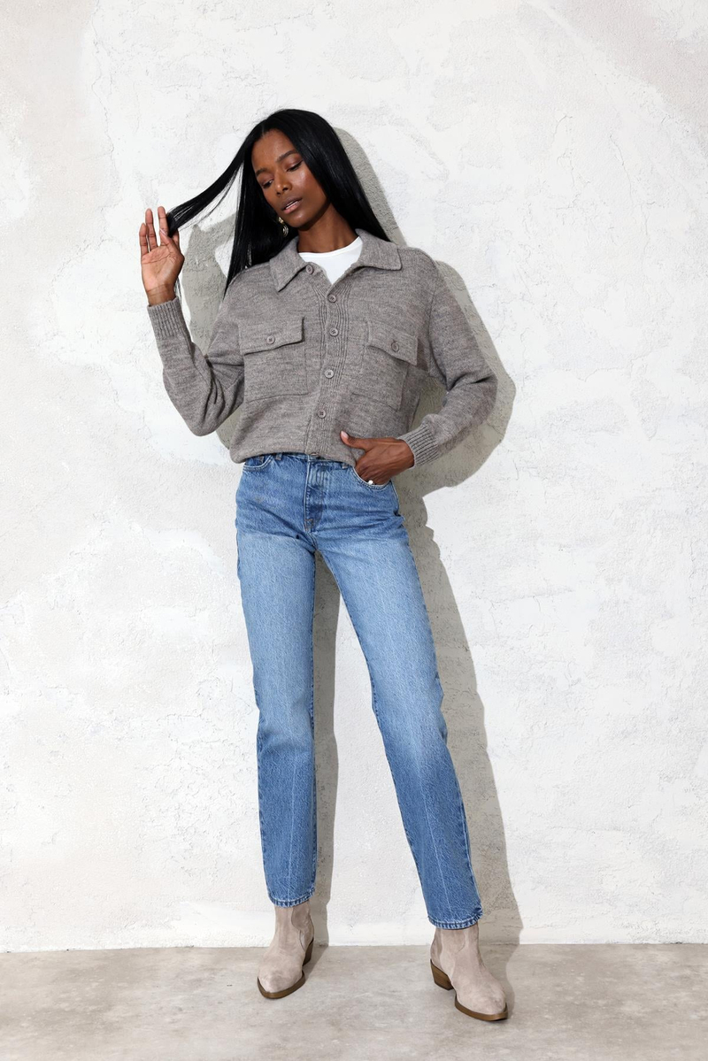 Mavi Yüksek Bel Straight Jean 