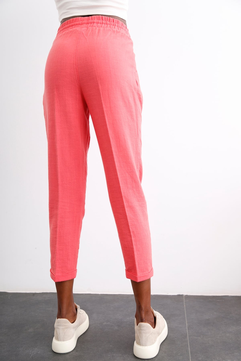 Mercan Duble Paça Keten Pantolon 3565