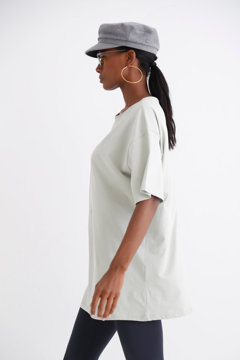 Mint Kısa Kol Basic Tshirt 1295