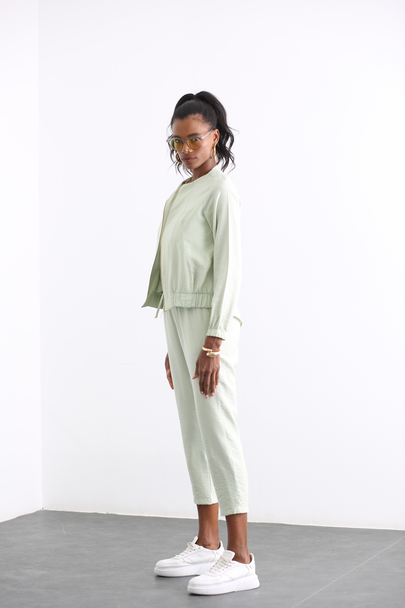 Mint Lastik Detaylı Pantolon Takım 00331
