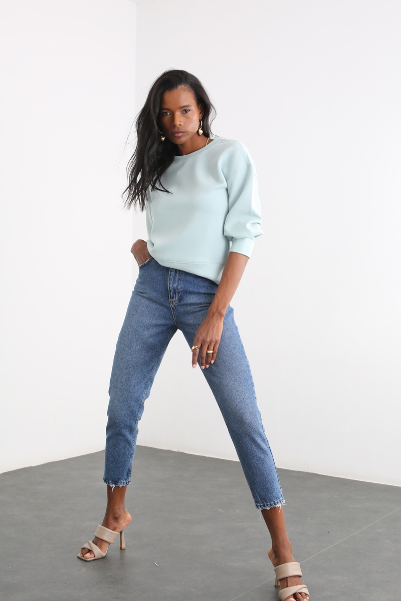 Mint Modal Basic Sweatshirt 
