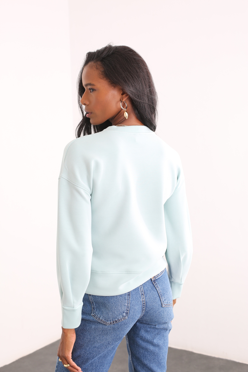 Mint Modal Basic Sweatshirt 