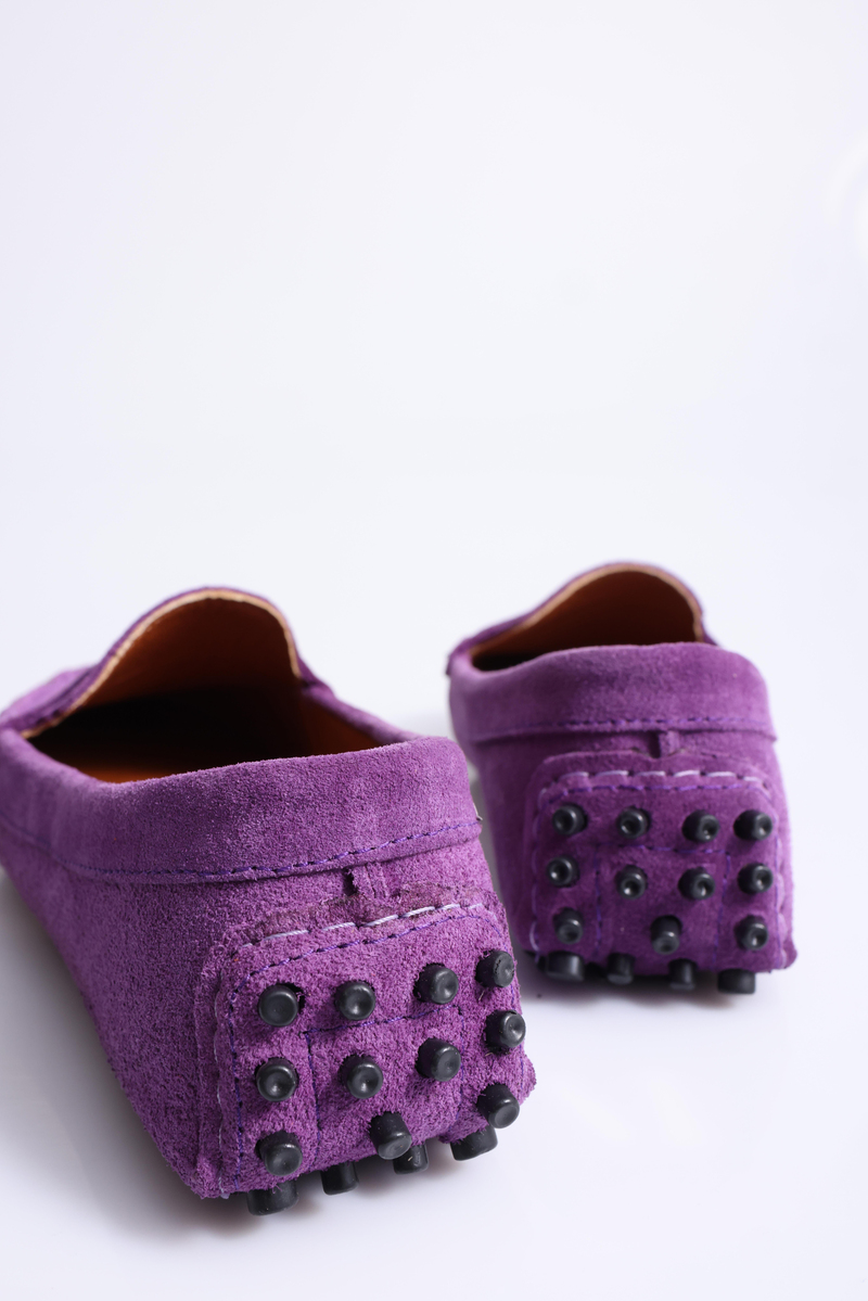 Mor Süet Klasik Loafer 