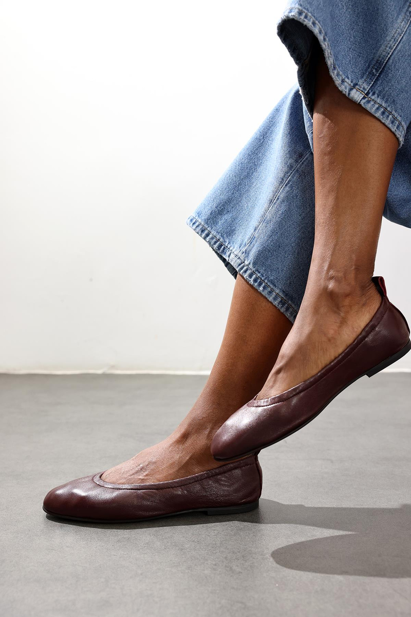 Mürdüm Esnek Deri Babet 25364