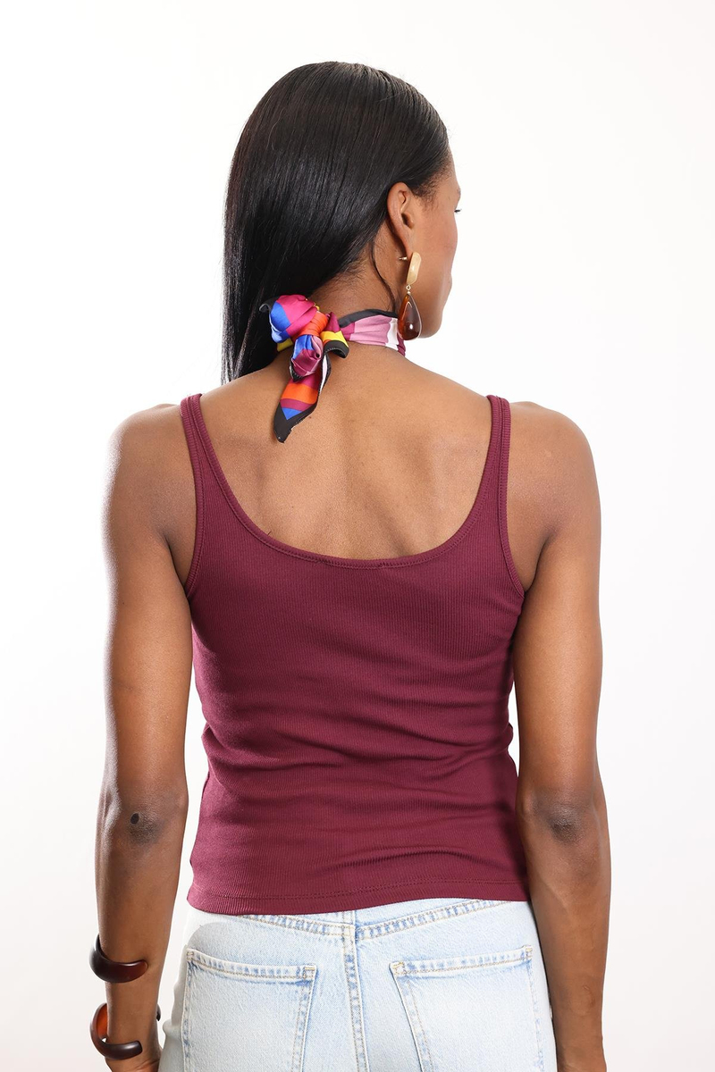 Mürdüm Fitilli İnce Askılı Atlet 24113