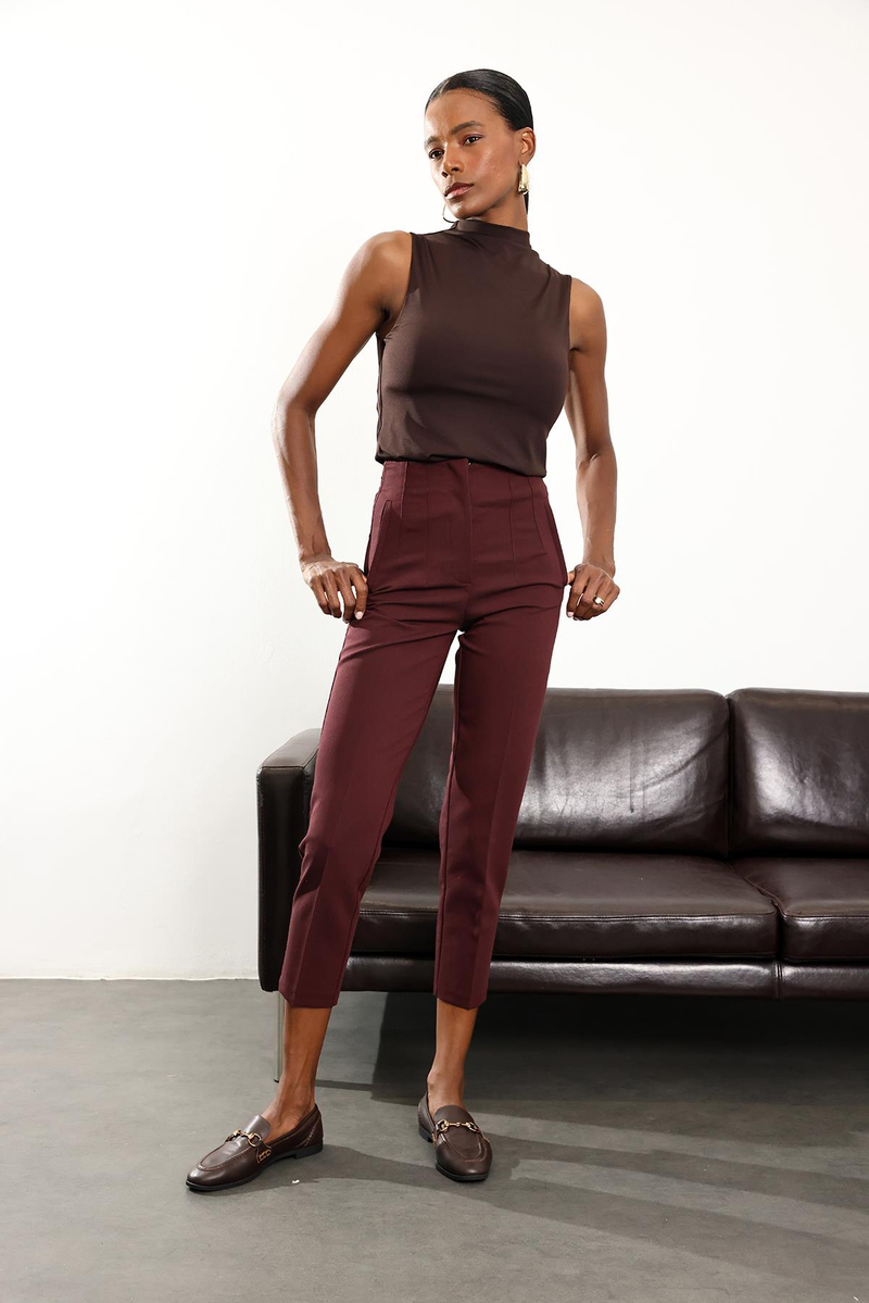 Mürdüm Flatolu Pantolon 5113