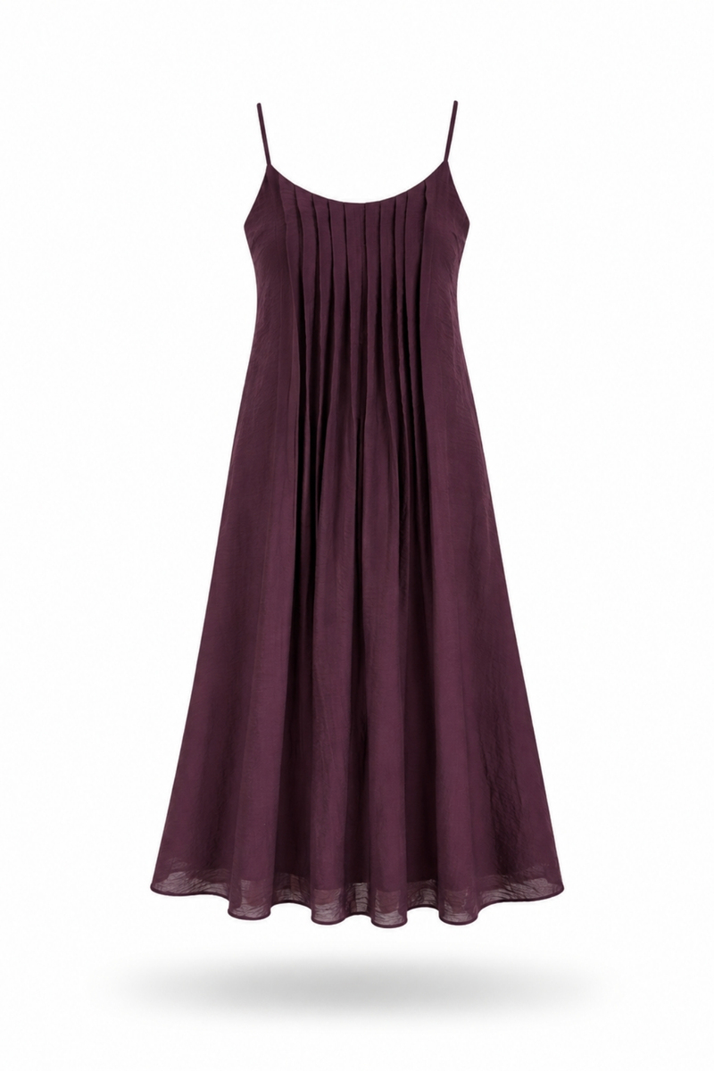 Mürdüm Piliseli Maxi Boy Elbise 3413