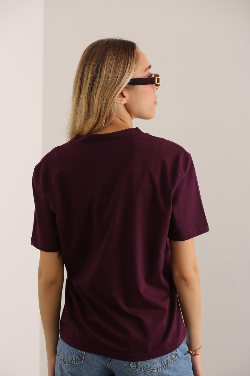 Mürdüm V Yaka Basic Tshirt 