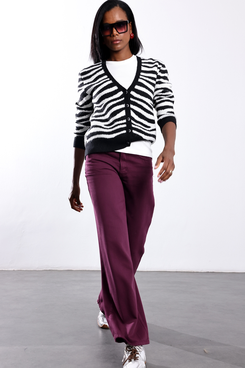 Mürdüm Wide Leg Jean 