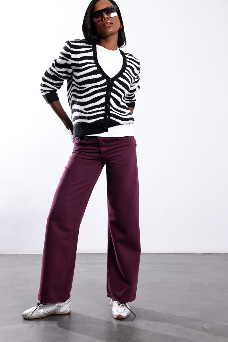 Mürdüm Wide Leg Jean 