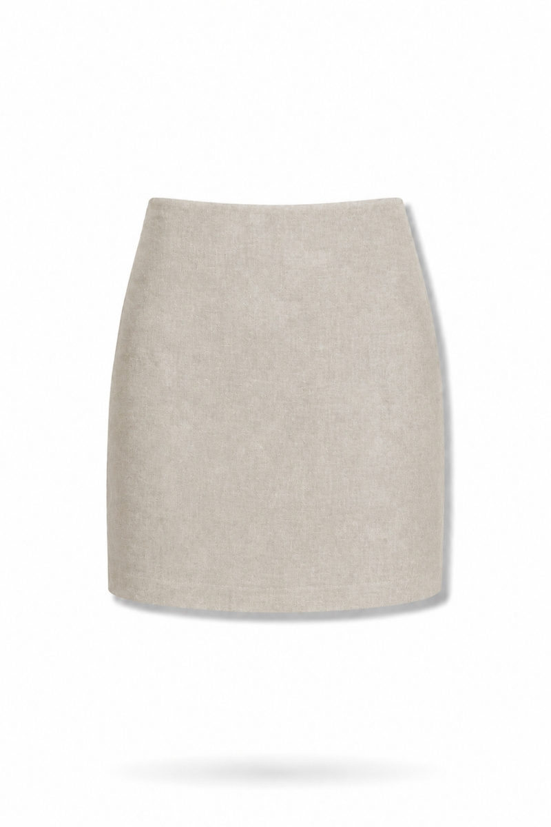 Naturel %100 Keten Mini Etek 