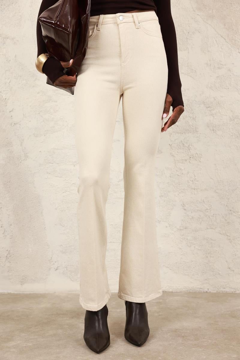 Naturel Full Likra Toparlayan Flare Jean 7578