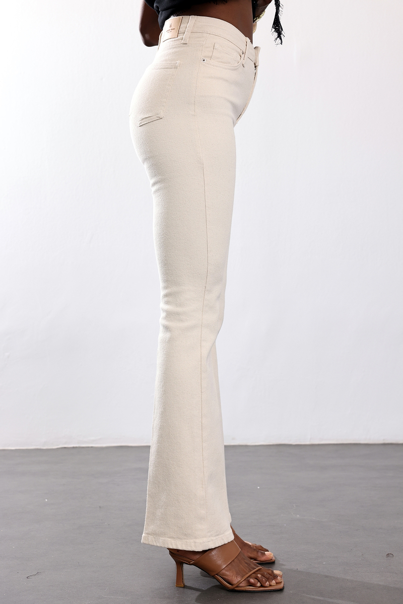 Naturel Full Likra Toparlayan Flare Jean 7578