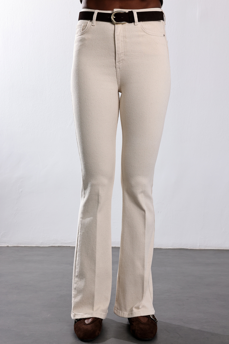 Naturel Full Likra Toparlayan Flare Jean 7578