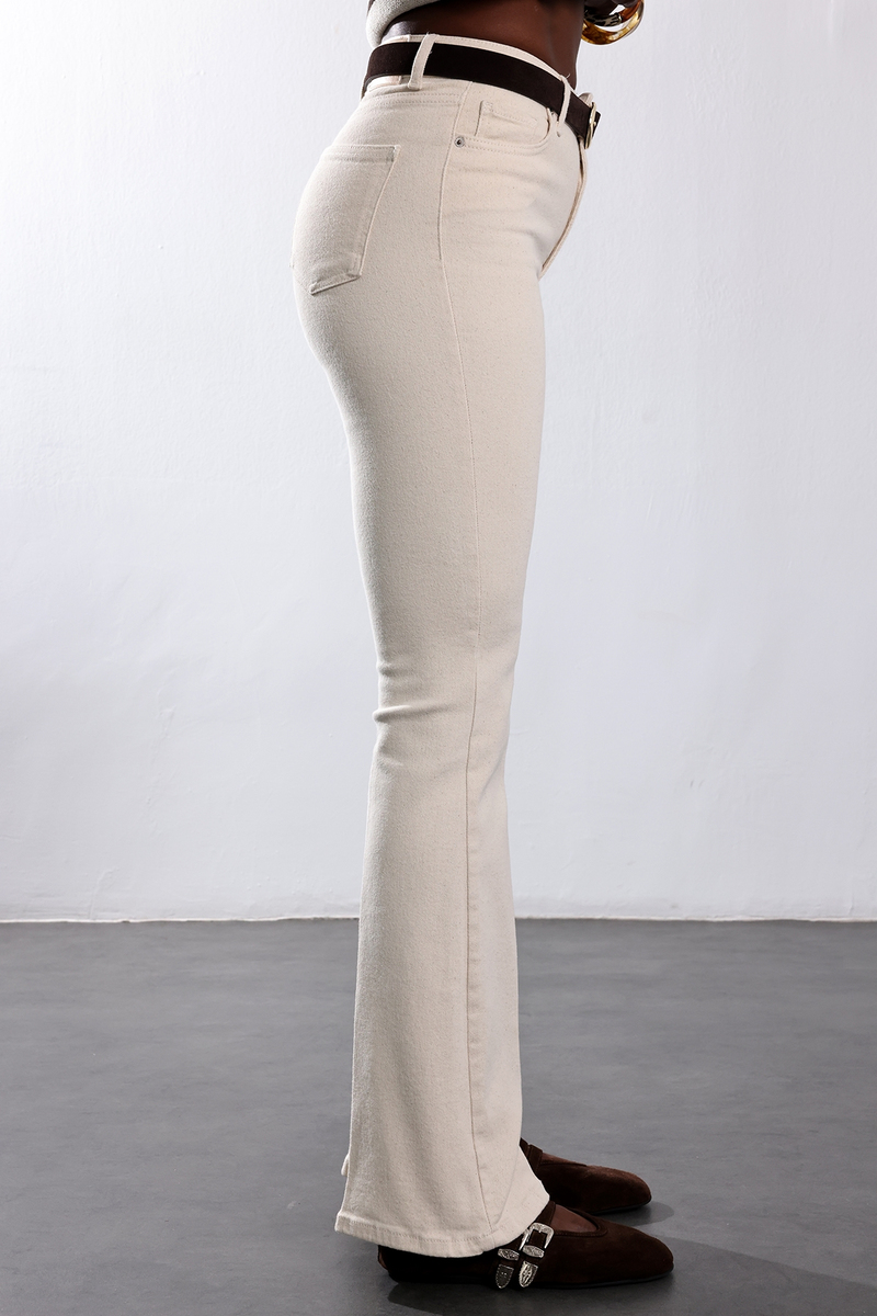 Naturel Full Likra Toparlayan Flare Jean 7578