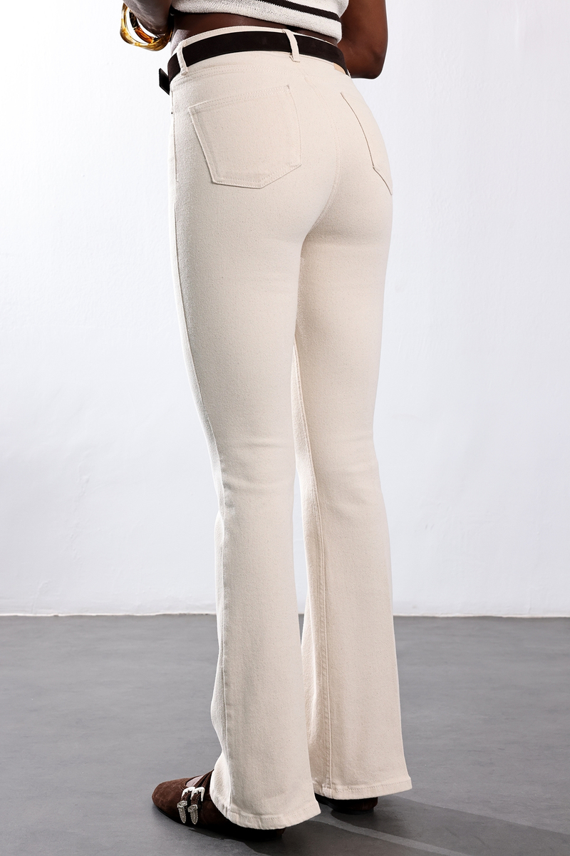 Naturel Full Likra Toparlayan Flare Jean 7578