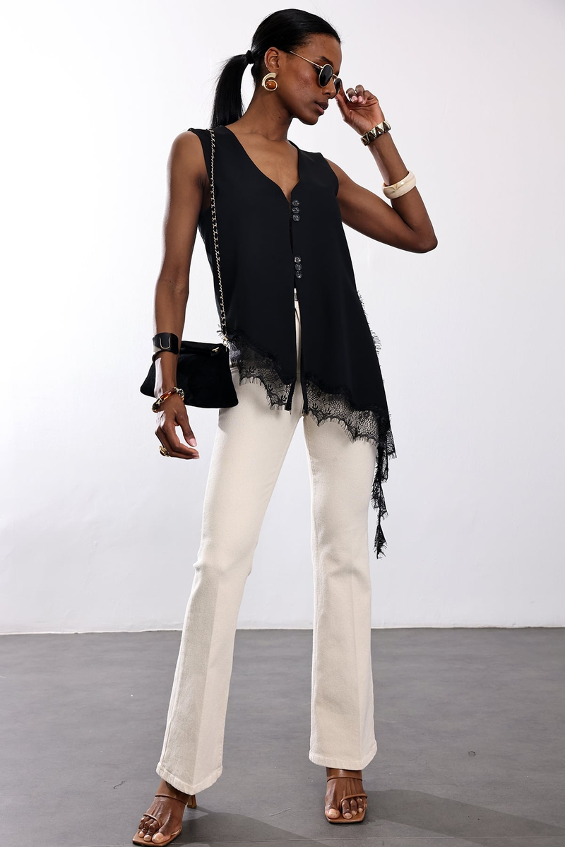 Naturel Full Likra Toparlayan Flare Jean 7578