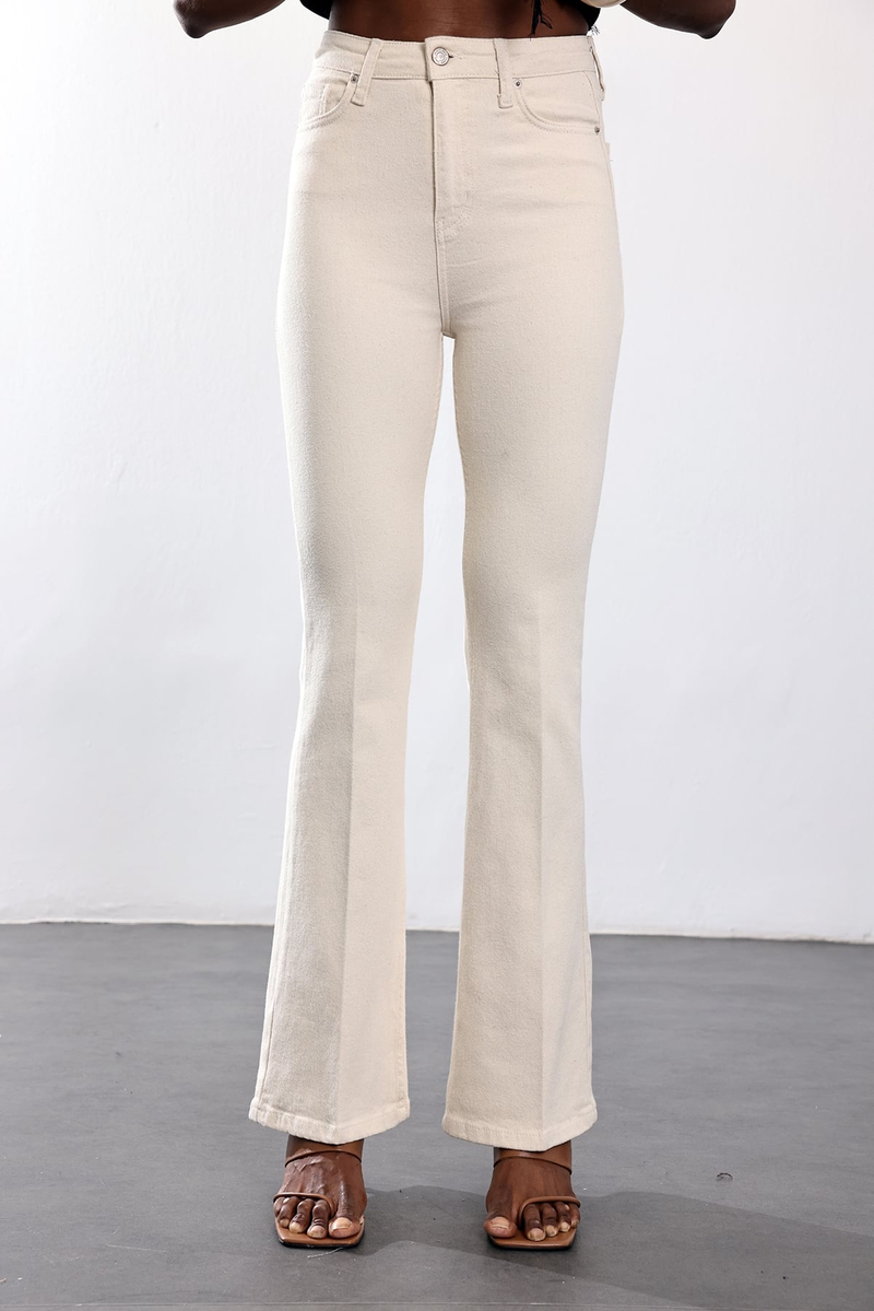 Naturel Full Likra Toparlayan Flare Jean 7578