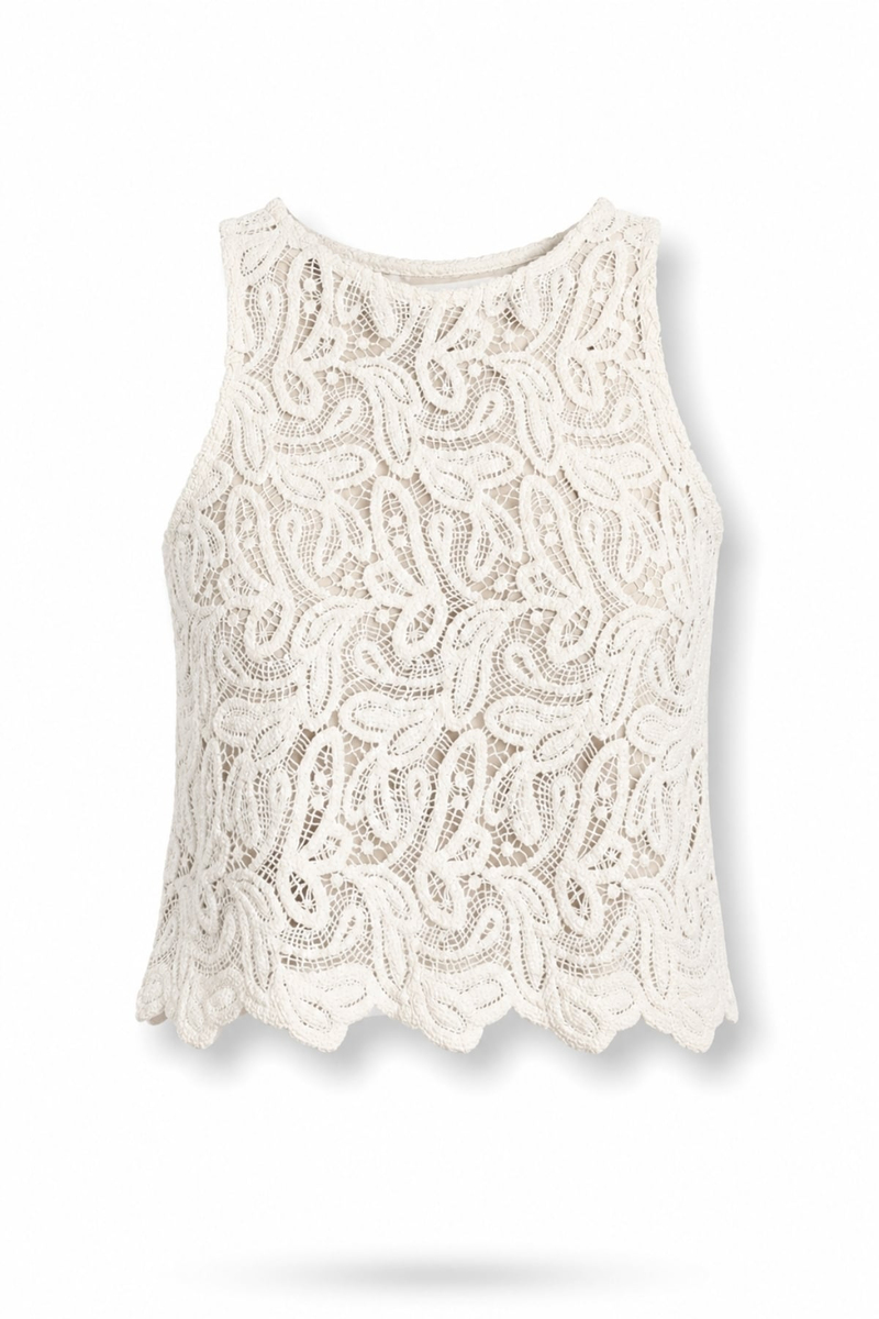 Naturel Kroşe Detaylı Bluz 05222