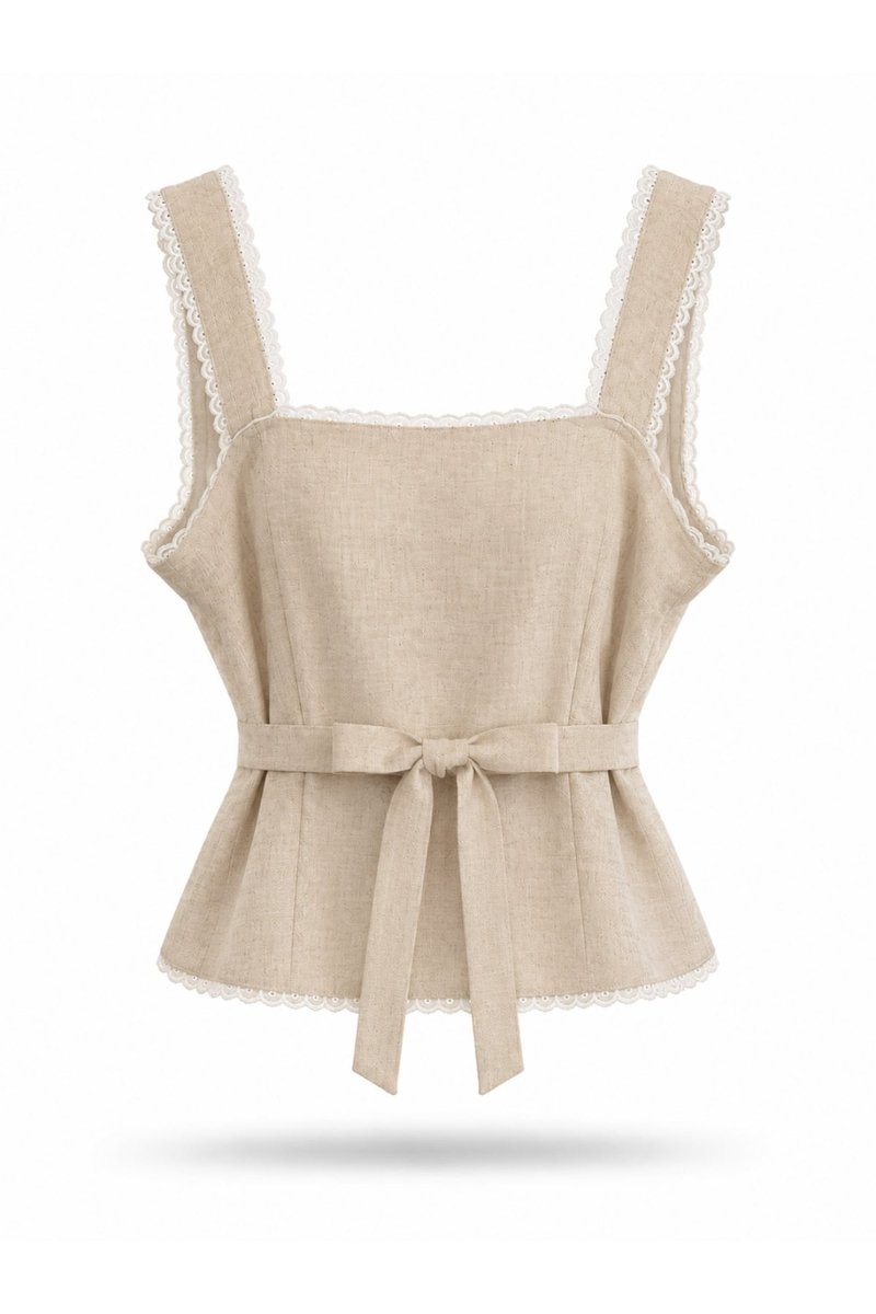 Naturel Lilya Linen Dantelli Büstiyer 