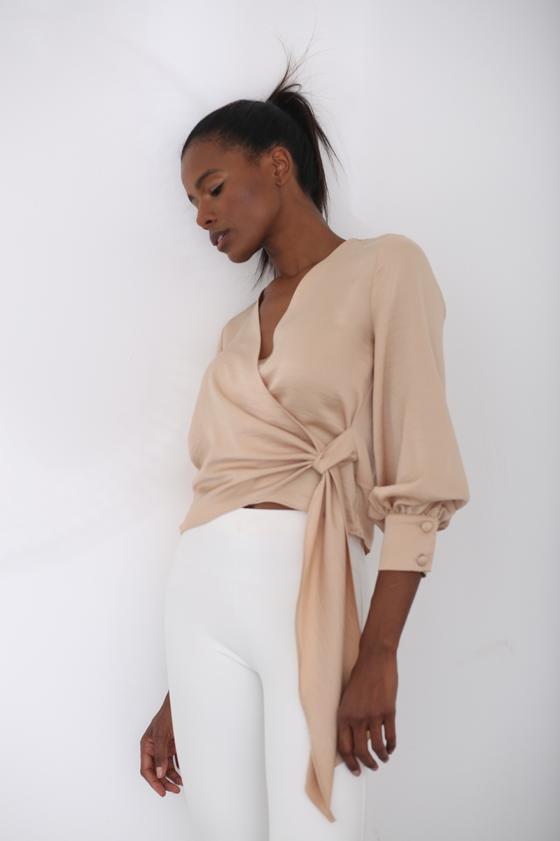 Nude Önü Bağlamalı Bluz 22551
