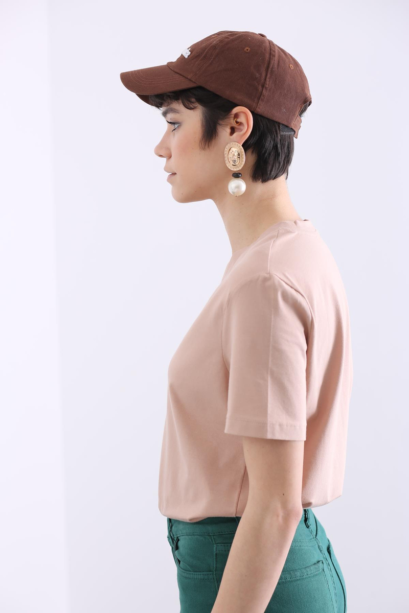 Nude V Yaka Basic Tshirt 