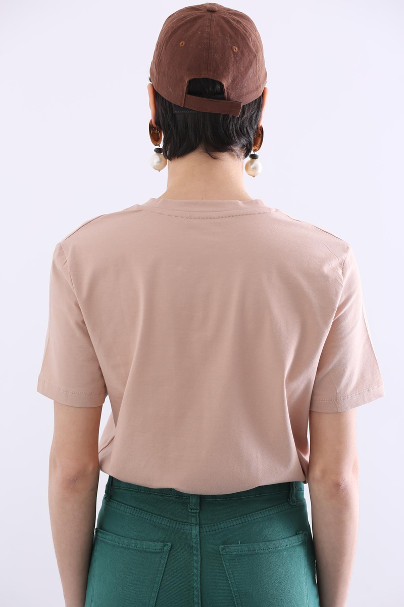 Nude V Yaka Basic Tshirt 