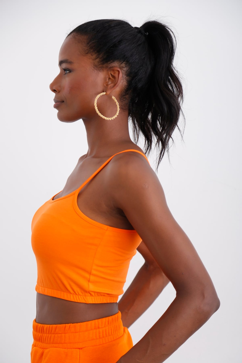 Oranj Beli Lastikli Crop 