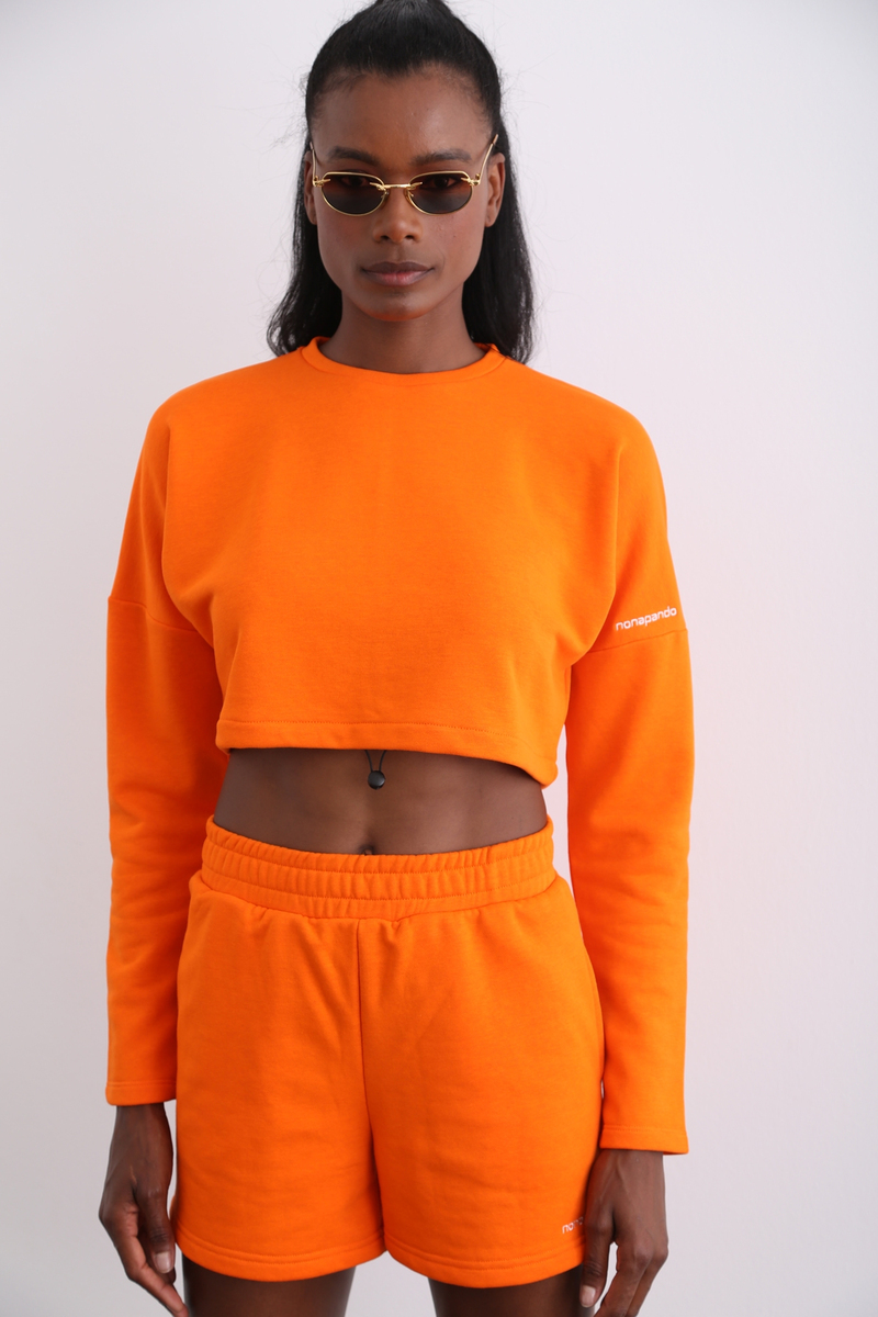 Oranj Crop Sweatshirt 