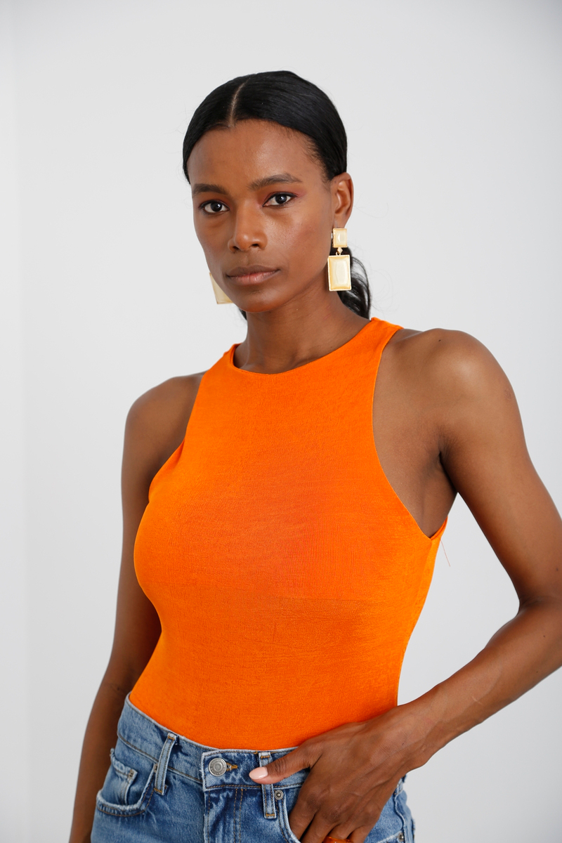 Oranj Halter Yaka Bodysuit 70084