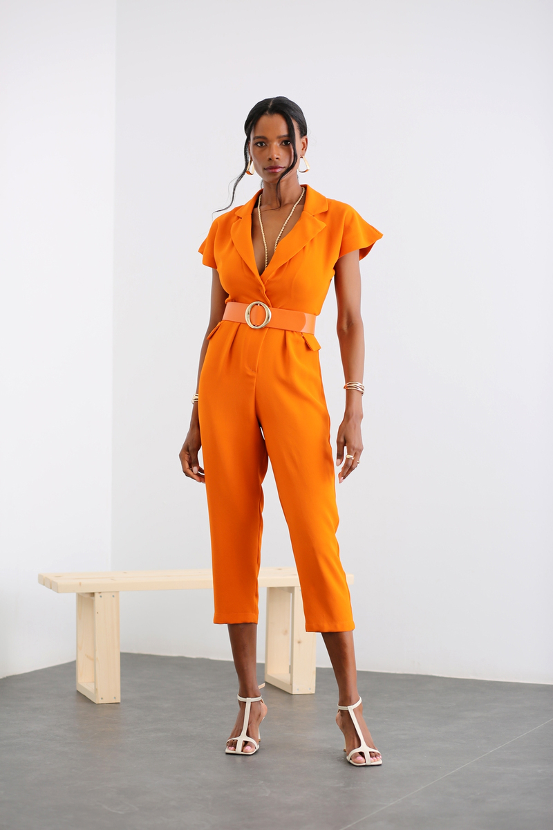 Oranj Kemerli Krep Tulum 50619