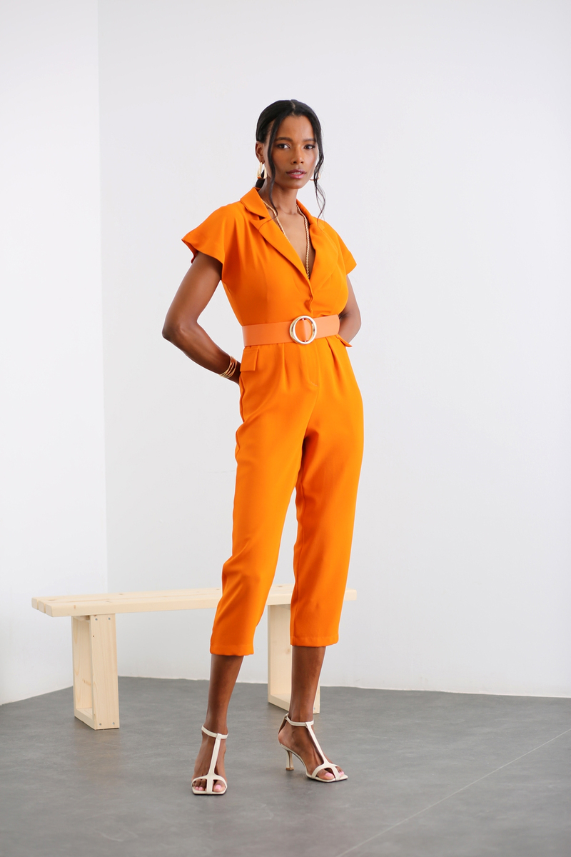 Oranj Kemerli Krep Tulum 50619
