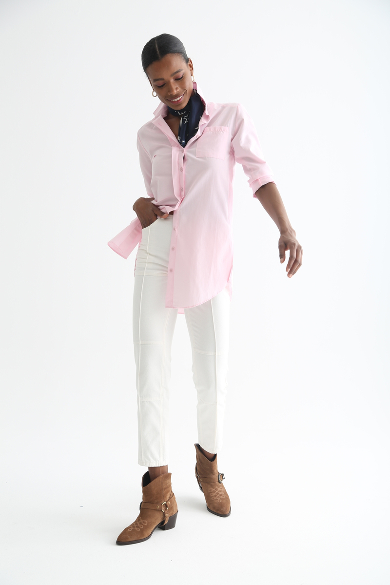 Pembe Boyfriend Gömlek 3111