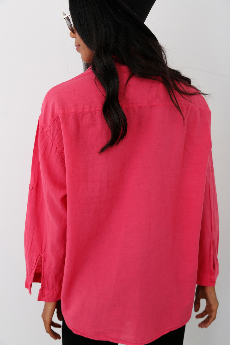 Pembe Çift Cep Gömlek 3934
