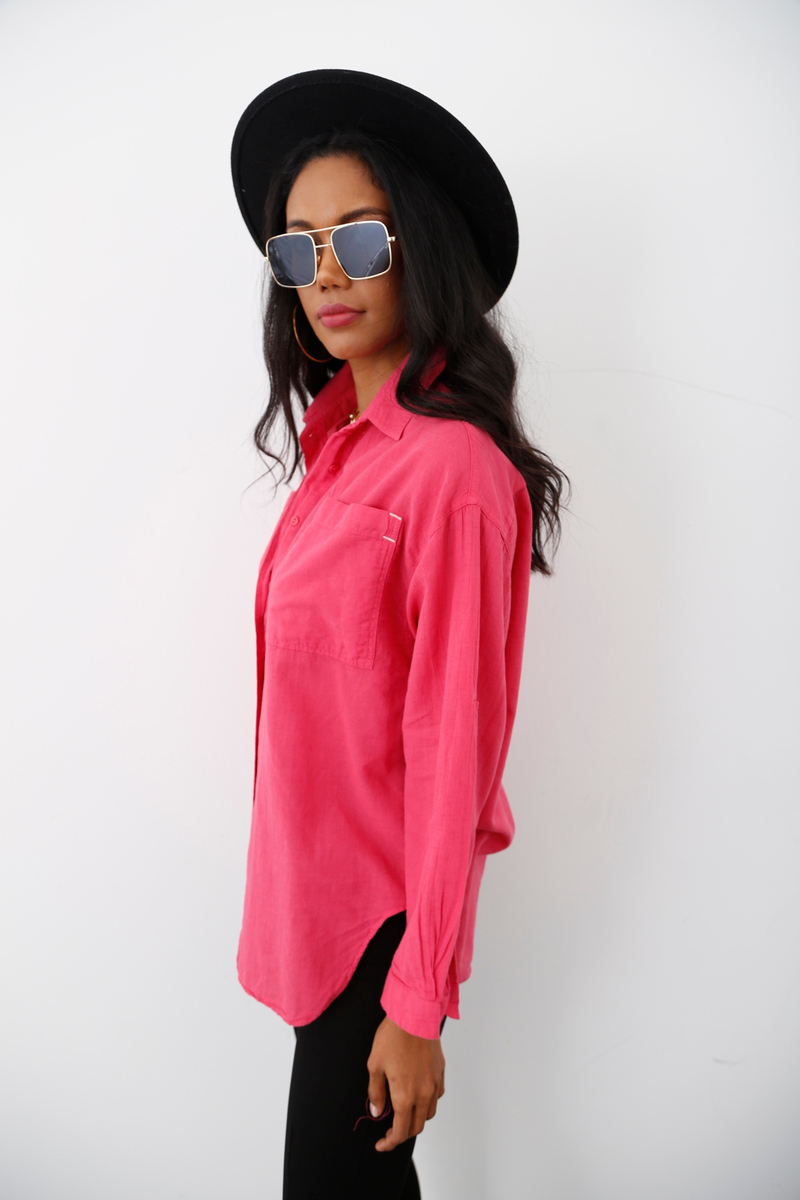 Pembe Çift Cep Gömlek 3934