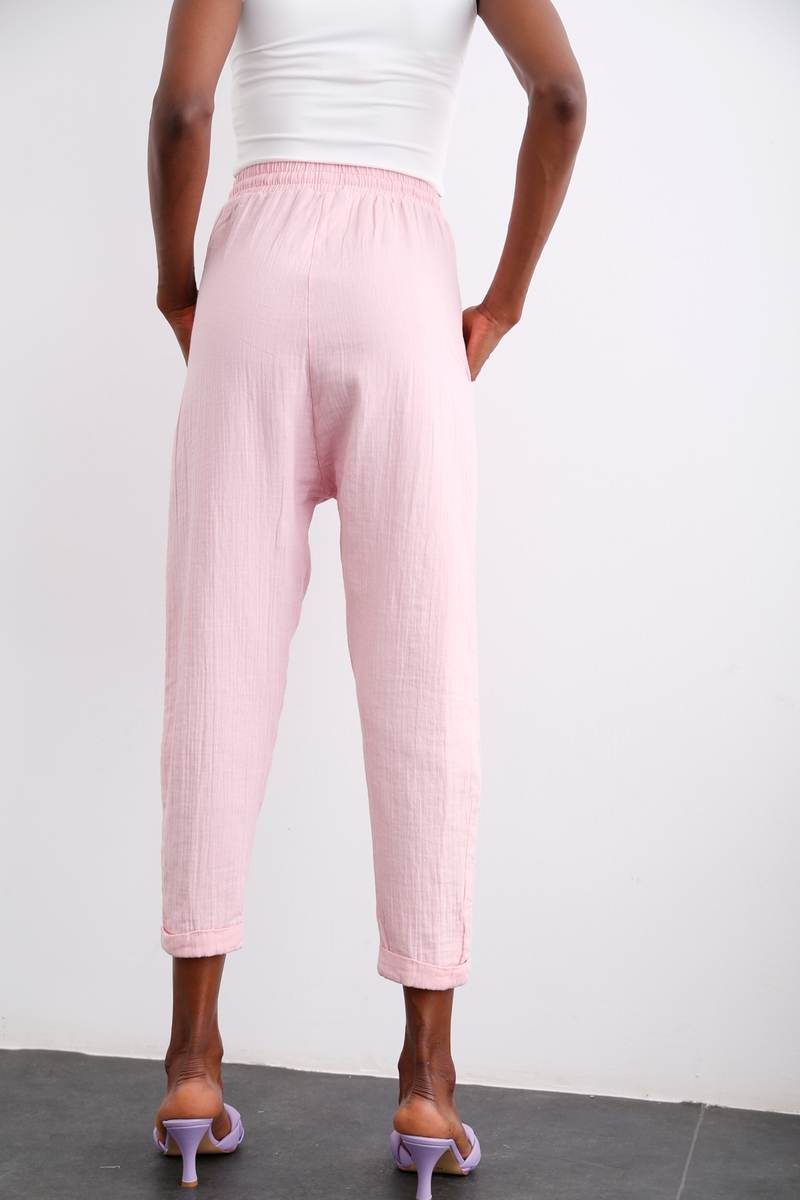 Pembe Duble Paça Pantolon 0307