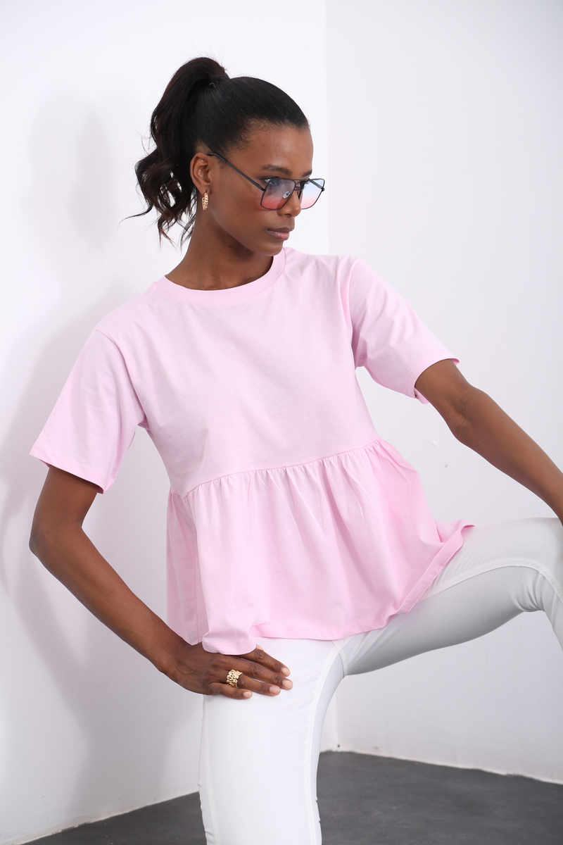 Pembe Parçalı Tshirt 3332
