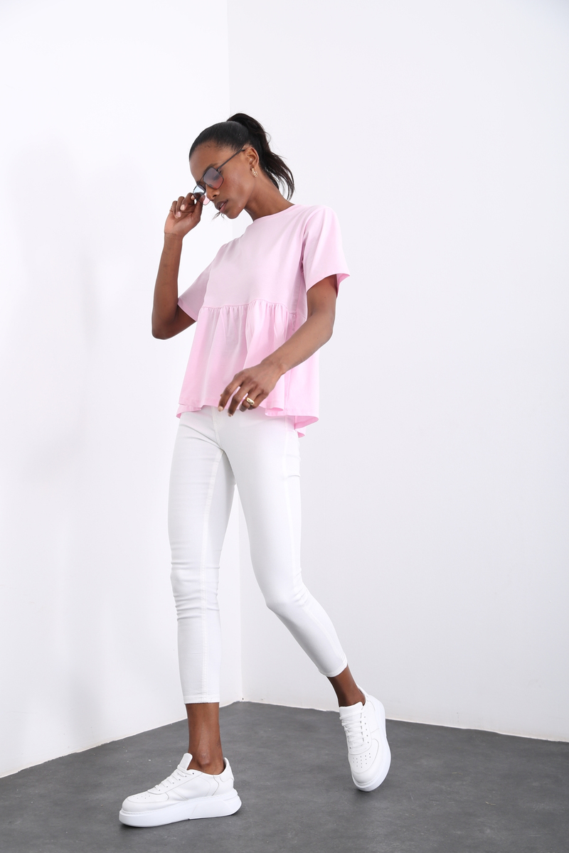 Pembe Parçalı Tshirt 3332