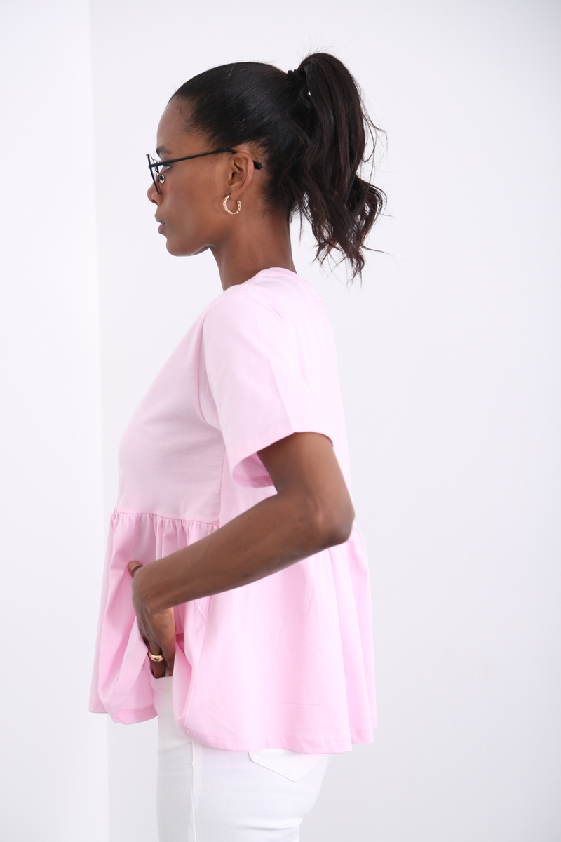Pembe Parçalı Tshirt 3332