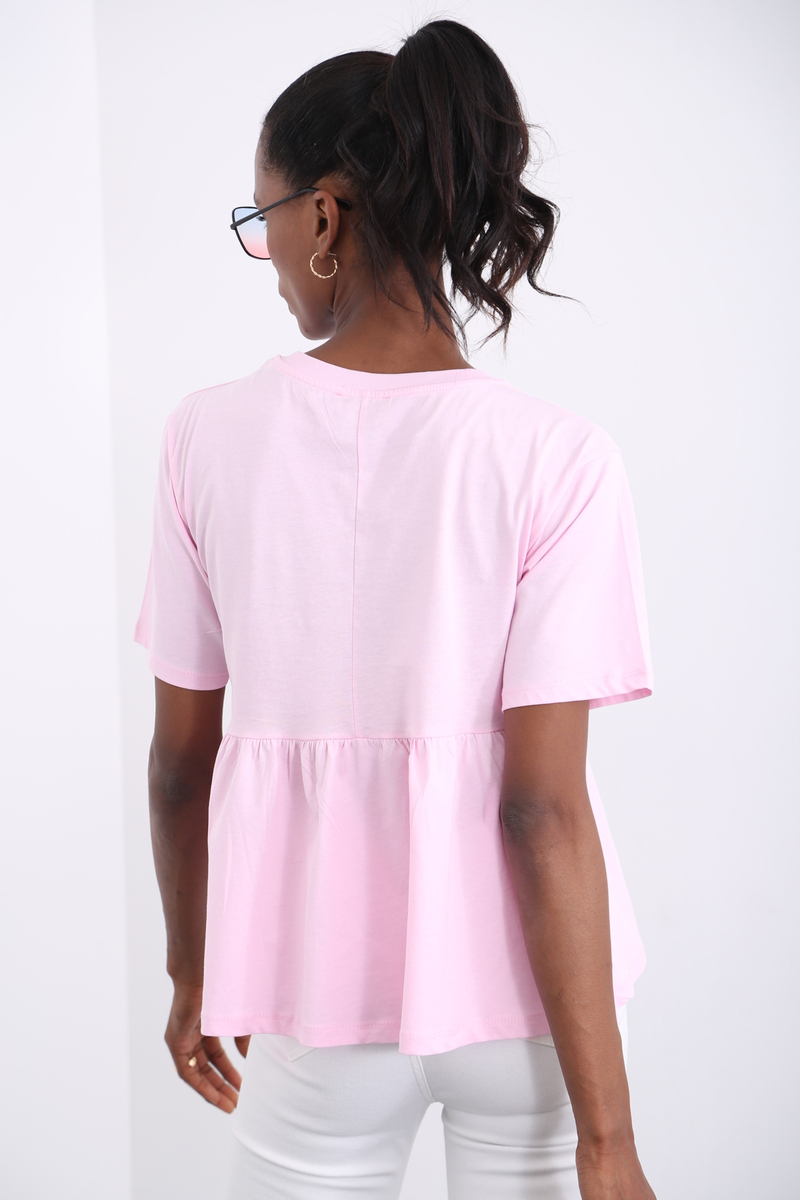 Pembe Parçalı Tshirt 3332