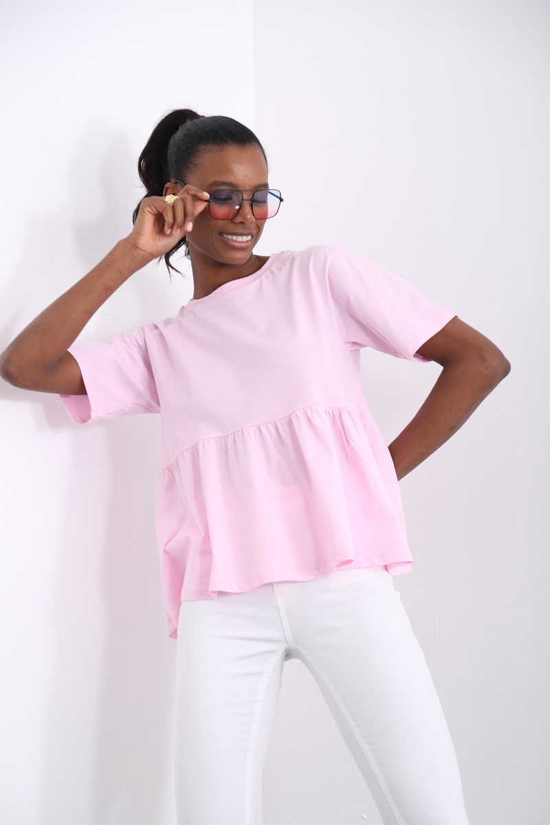 Pembe Parçalı Tshirt 3332