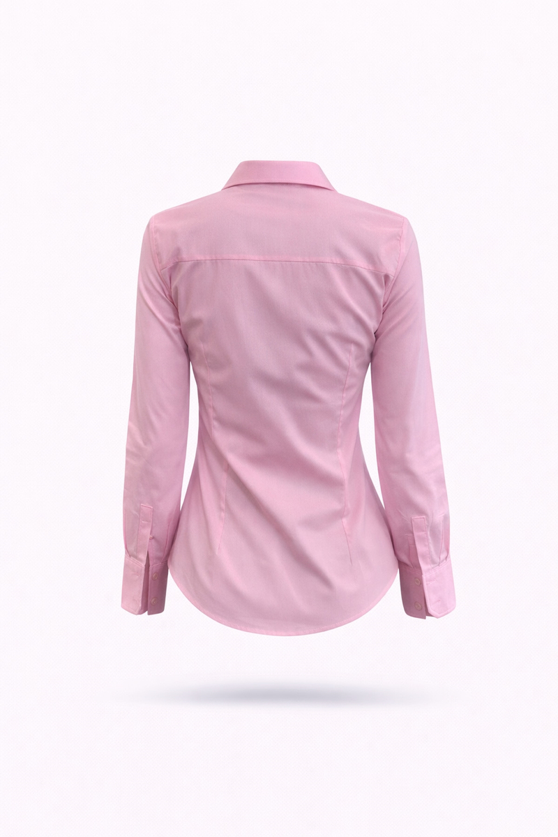 Pembe Pens Detaylı Slim Fit Gömlek 018