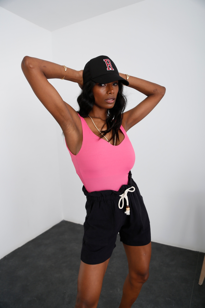 Pembe V Yaka Fitilli Atlet 4329